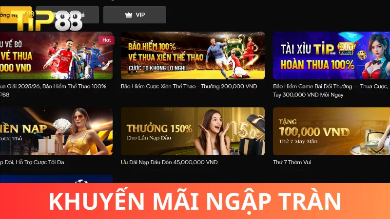 Danh sách khuyến mại Tip88 hot nhất 2025
