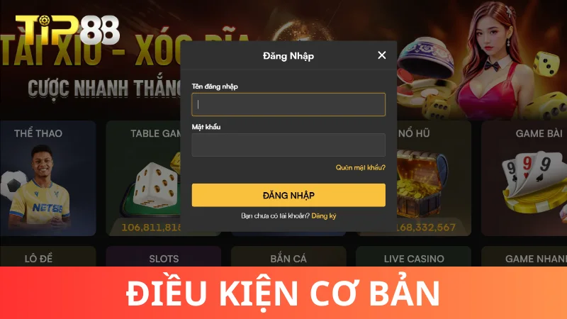 Điều kiện cơ bản để khôi phục mật khẩu