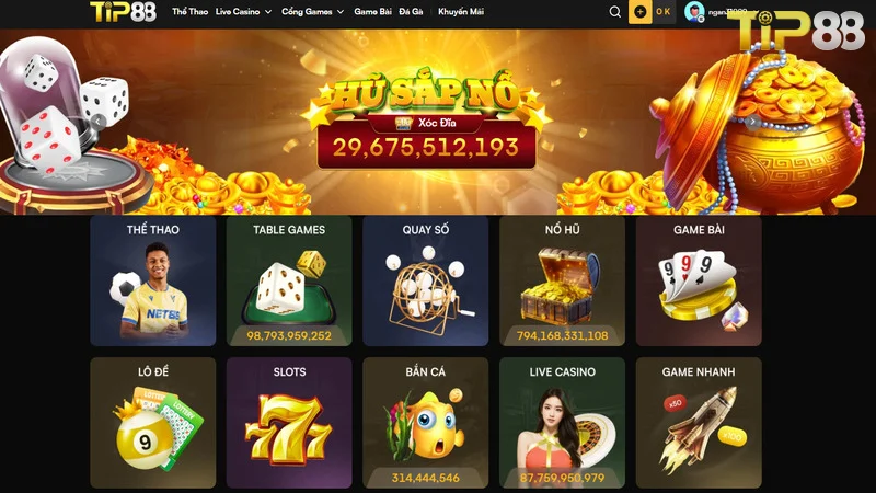 Đạt nhiều thành tựu khi điều hành sân chơi Tip88