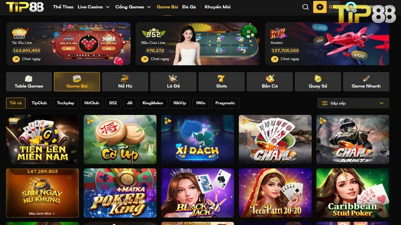 Xanh chín với các game bài ăn khách nhất hiện nay